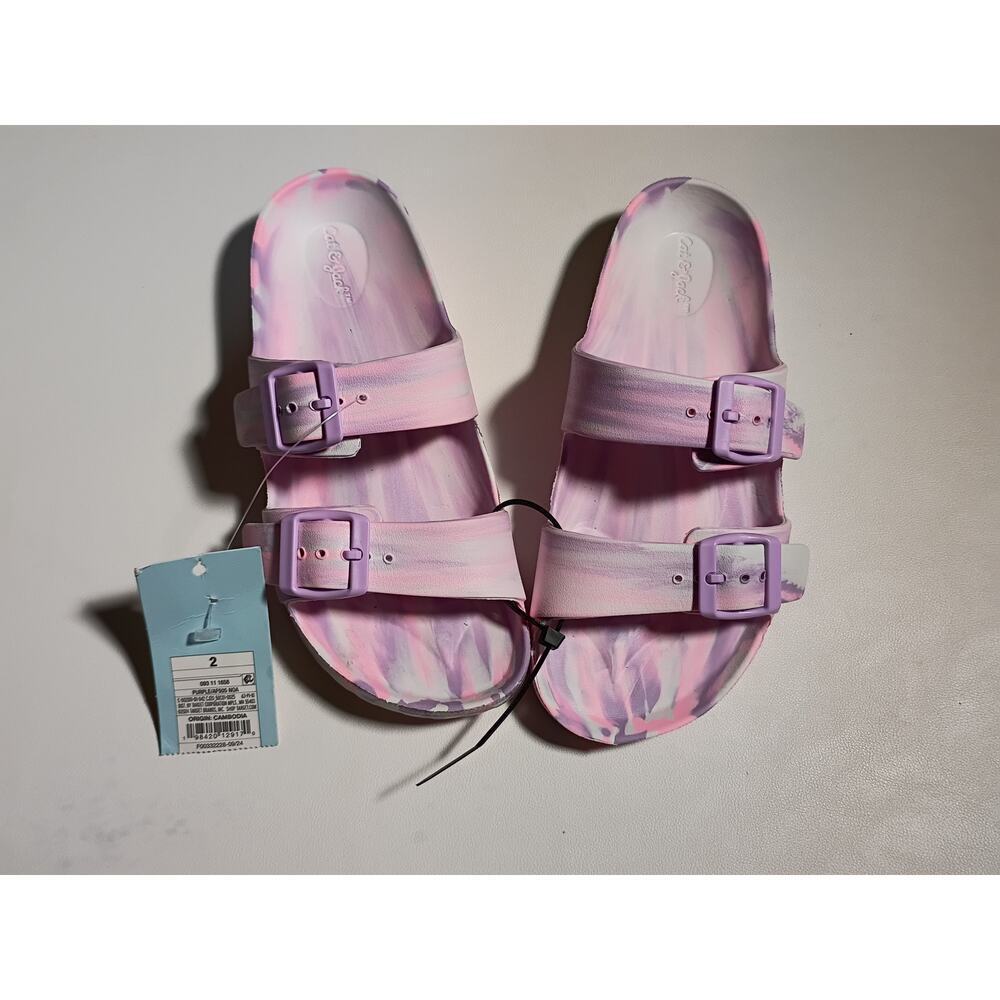 Cat & Jack Tie-Dye Double-Strap Sandals - Size 2